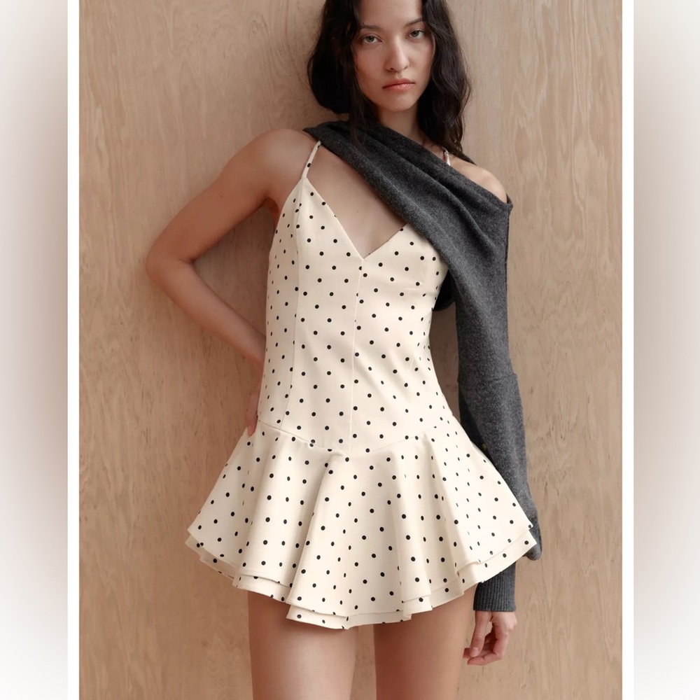 Zara Short polka dot jumpsuit dress